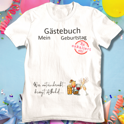 Gästebuch Mix Alkohol  - Damenshirt (100% Baumwolle)