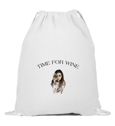 Time for wine  - Baumwoll Gymsac