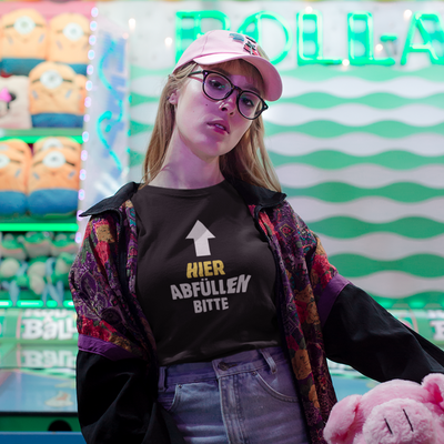 Hier abfüllen bitte  - Damenshirt (100% Baumwolle)