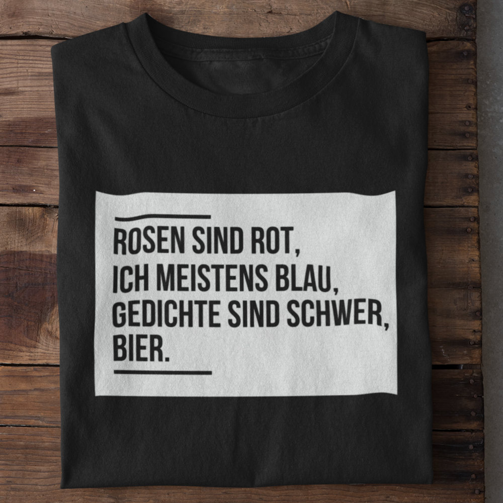 Rosen sind rot Gedicht  - Herren Shirt