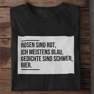 Rosen sind rot Gedicht  - Herren Shirt
