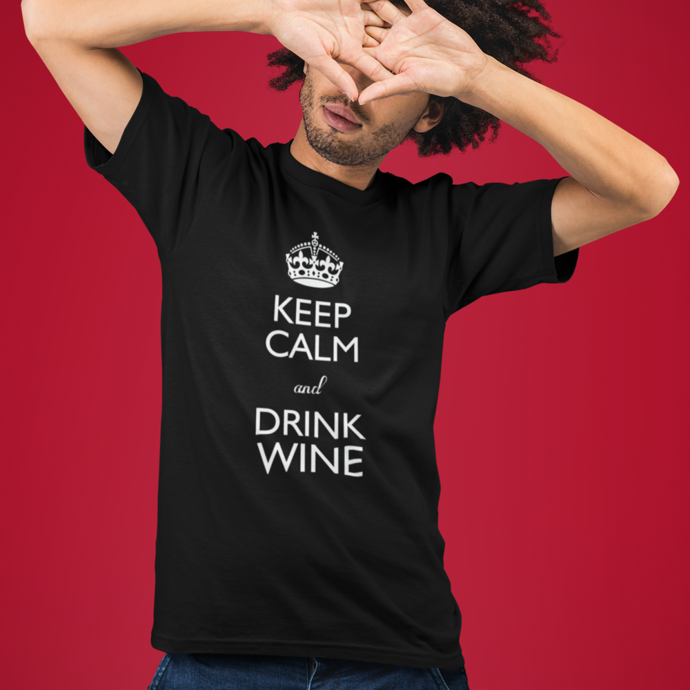 Keep Calm drink Wine  - Herren Shirt