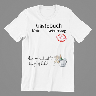 Gästebuch Sekt  - Herren Shirt