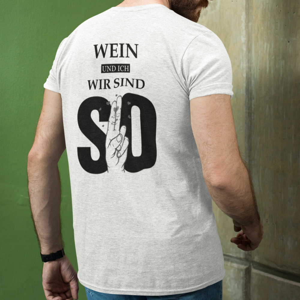 Wein und ich Backprint - Herren Shirt