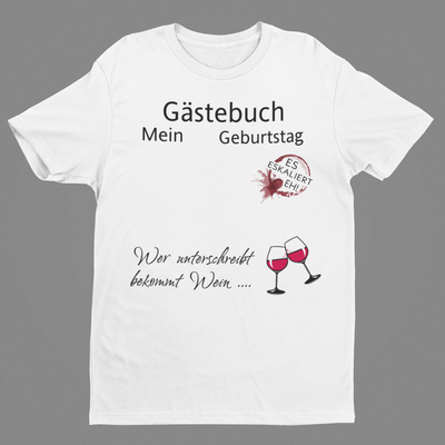 Gästebuch Wein  - Herren Shirt
