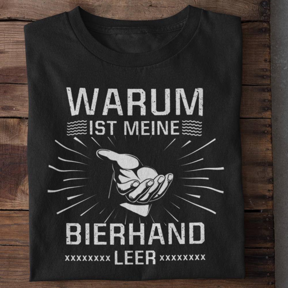Bierhand leer  - Herren Shirt