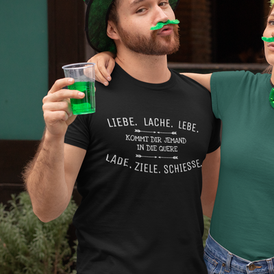 Liebe, Lache, Lebe  - Herren Shirt