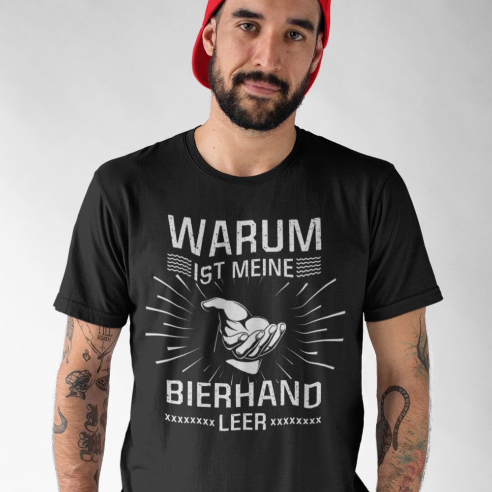 Bierhand leer  - Herren Shirt