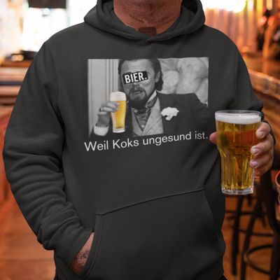 Bier.Koks ungesund  - Unisex Kapuzenpullover Hoodie