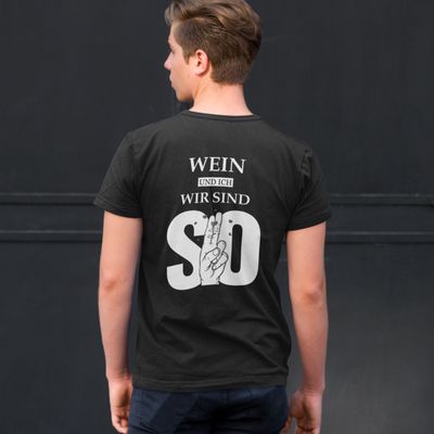 Wein und ich Backprint - Herren Shirt