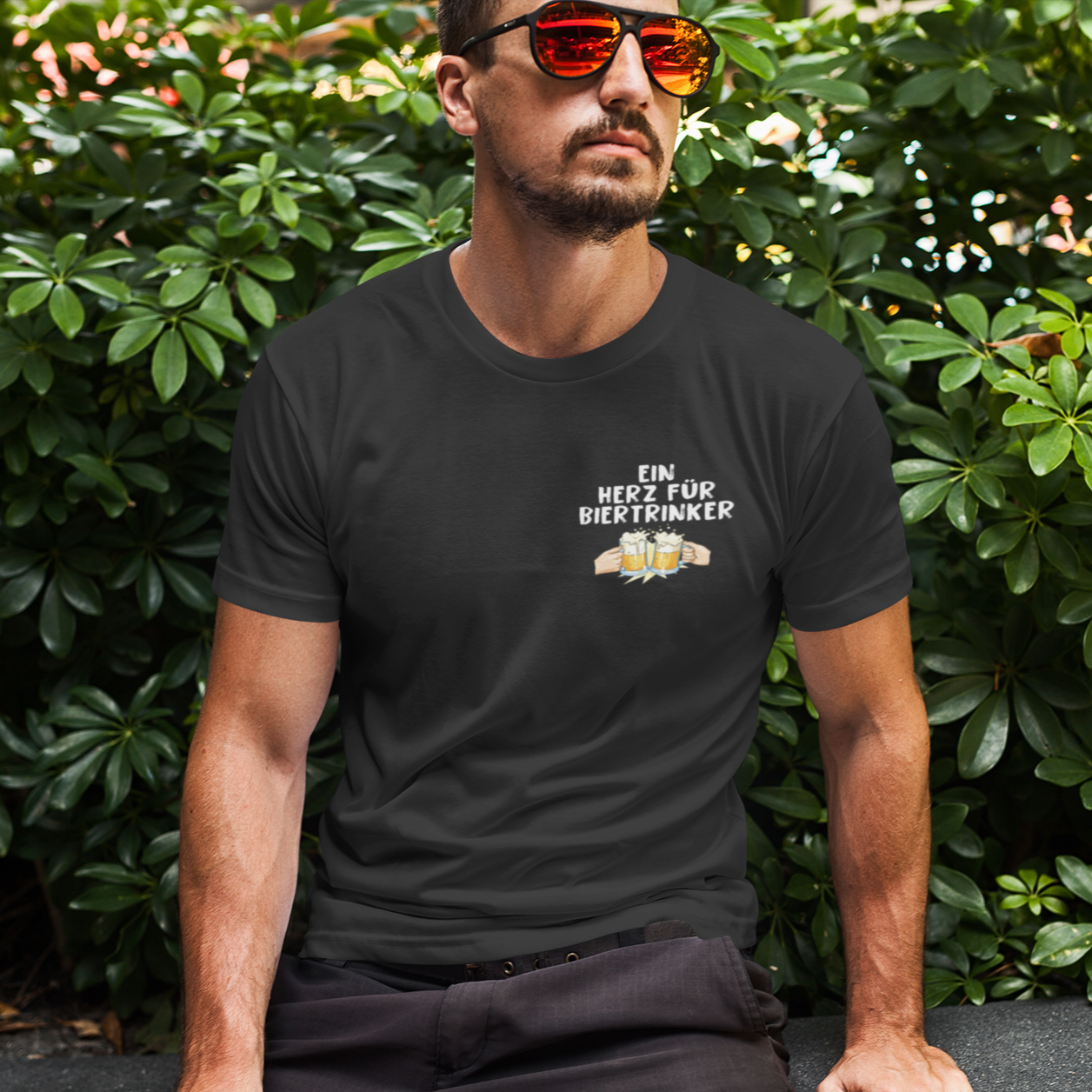 Herz für Biertrinker  - Herren Shirt