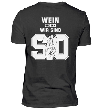 Wein und ich Backprint - Herren Shirt
